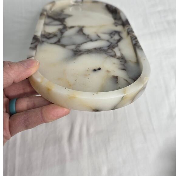 Viola Marble Small Jewelry Soap Makeup Tray Holder Organizer Bathroom Holder - Picture 10 of 10